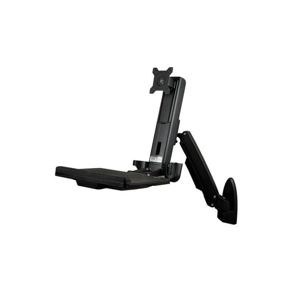 StarTech.com - Estación de Trabajo de Pie y Sentado para Montaje en Pared - Para Un Monitor de hasta 24 Pulgadas - Escritorio Er