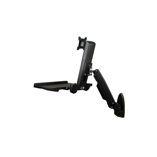 StarTech.com - Estación de Trabajo de Pie y Sentado para Montaje en Pared - Para Un Monitor de hasta 24 Pulgadas - Escritorio Er