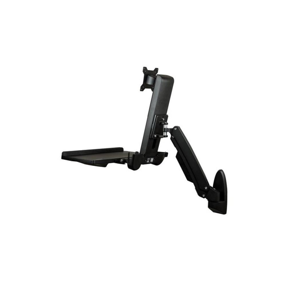 StarTech.com - Estación de Trabajo de Pie y Sentado para Montaje en Pared - Para Un Monitor de hasta 24 Pulgadas - Escritorio Er