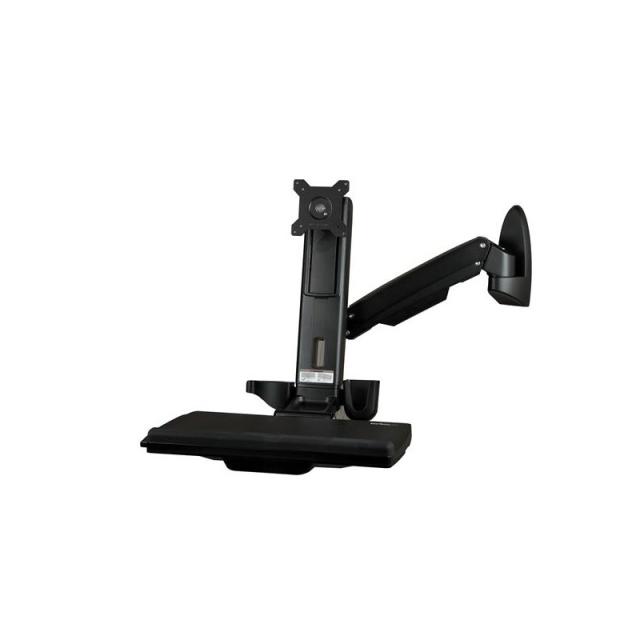 StarTech.com - Estación de Trabajo de Pie y Sentado para Montaje en Pared - Para Un Monitor de hasta 24 Pulgadas - Escritorio Er