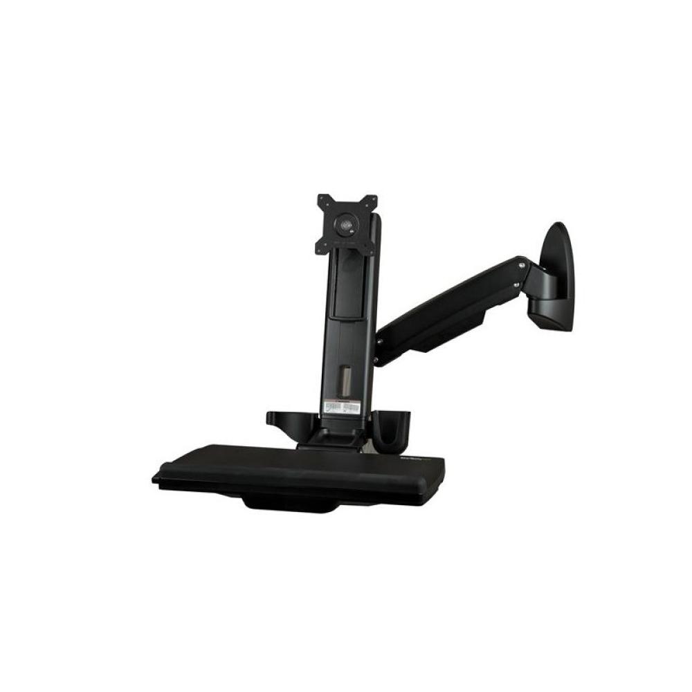 StarTech.com - Estación de Trabajo de Pie y Sentado para Montaje en Pared - Para Un Monitor de hasta 24 Pulgadas - Escritorio Er