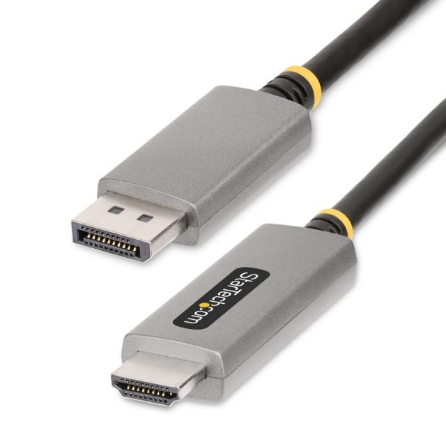 StarTech.com - Cable Adaptador de 2m DisplayPort a HDMI - 8K 60Hz - 4K 144Hz - HDR10 - Conversor de Vídeo Activo DP 1.4 a HDMI 2