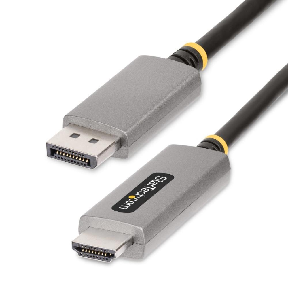 StarTech.com - Cable Adaptador de 2m DisplayPort a HDMI - 8K 60Hz - 4K 144Hz - HDR10 - Conversor de Vídeo Activo DP 1.4 a HDMI 2