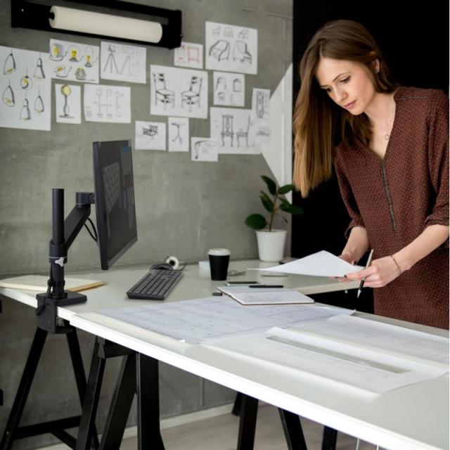 Ergotron - NX Series NX MONITOR ARM BLACK 86,4 cm (34") Negro Escritorio