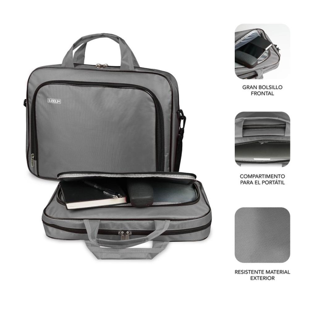 SUBBLIM - Maletín Ordenador Oxford Laptop Bag 11-12,5" Grey