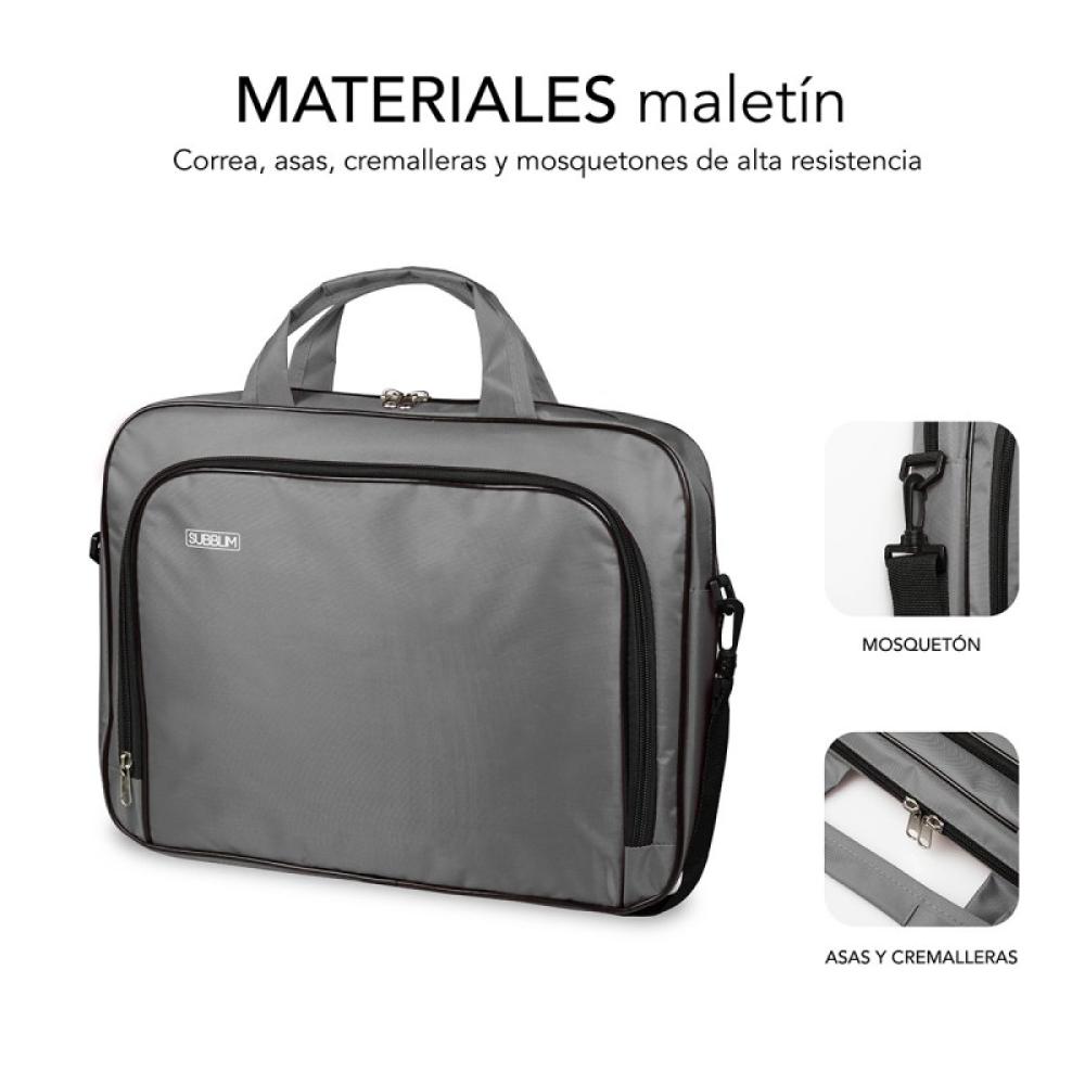 SUBBLIM - Maletín Ordenador Oxford Laptop Bag 11-12,5" Grey