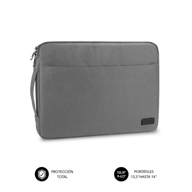 SUBBLIM - Funda Ordenador Urban Laptop Sleeve 13,3-14" Grey