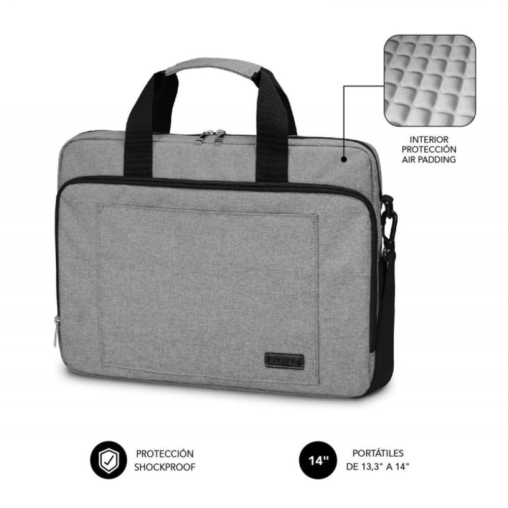 SUBBLIM - Maletín Ordenador Air Padding Laptop bag 13,3-14" Grey