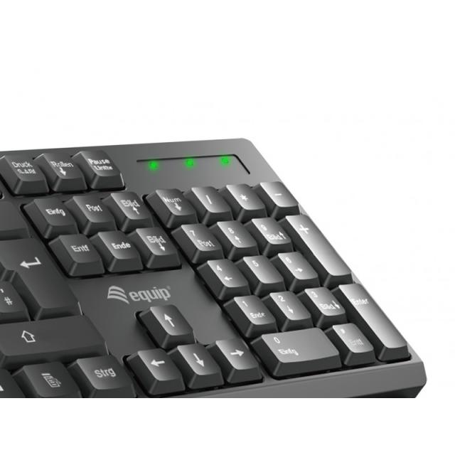 Equip - 245221 teclado Ratón incluido Oficina RF inalámbrico QWERTY Español Negro