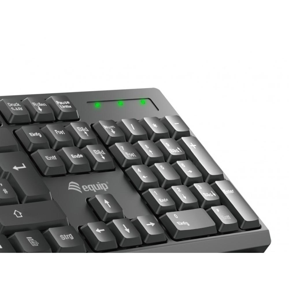 Equip - 245221 teclado Ratón incluido Oficina RF inalámbrico QWERTY Español Negro