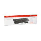 Equip - 245221 teclado Ratón incluido Oficina RF inalámbrico QWERTY Español Negro