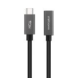 Nanocable - Cable Prolongador USB-C 3.2 Gen2x2 20Gbps 3A, 4K/60Hz, USB-C/M-USB-C/H, Negro, 2 m