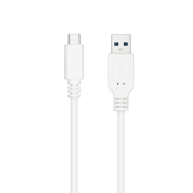 Nanocable - Cable USB 3.1, Gen2 10 Gbps 3A, tipo USB-C/M-A/M, Blanco, 0.5 m