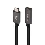 Nanocable - Cable Prolongador USB-C 3.2 Gen2x2 20Gbps 3A, 4K/60Hz, USB-C/M-USB-C/H, Negro, 0.5 m