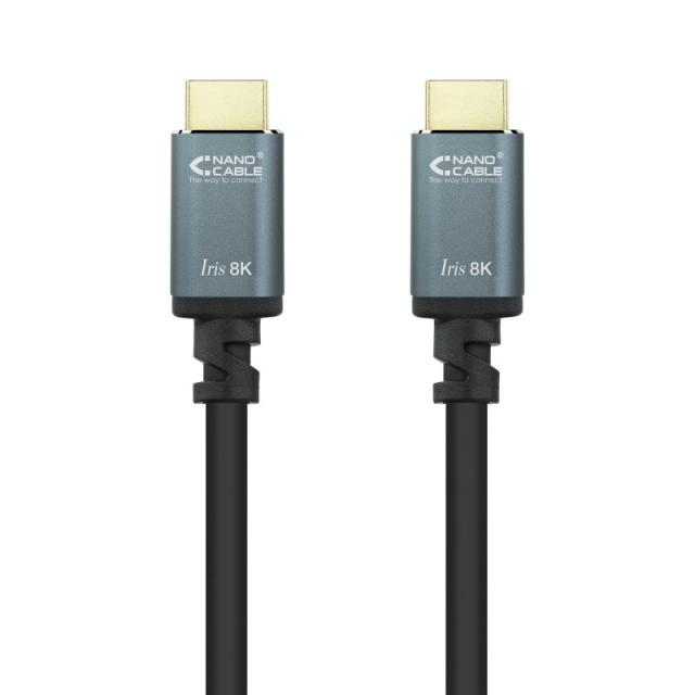 Nanocable - Cable HDMI 2.1 IRIS 8K A/M-A/M, Negro, 10 Metros