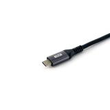 Equip - 128891 Cable USB 2.0 C a C en ángulo de 90°, M/M, 1,0 m, PD 100 W, negro