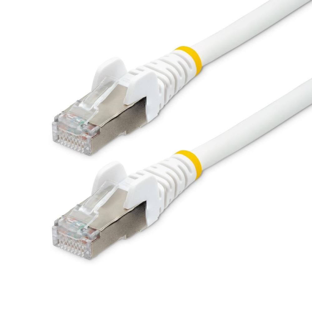 StarTech.com - Cable de 2m de Red Ethernet CAT6a - Blanco - Low Smoke Zero Halogen (LSZH) - 10GbE - 500MHz - PoE++ de 100W - Sna