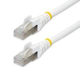 StarTech.com - Cable de 2m de Red Ethernet CAT6a - Blanco - Low Smoke Zero Halogen (LSZH) - 10GbE - 500MHz - PoE++ de 100W - Sna