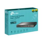 TP-Link - TL-SG105PP-M2 switch No administrado Gigabit Ethernet (10/100/1000) Energía sobre Ethernet (PoE) Negro
