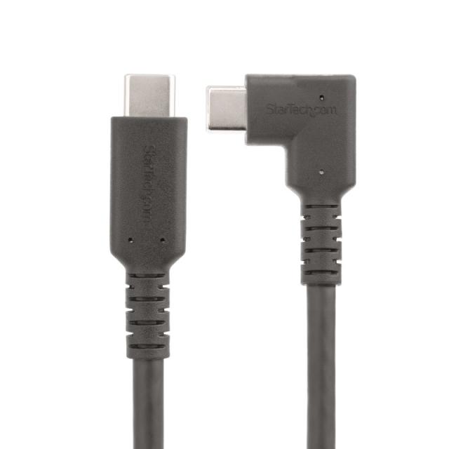 StarTech.com - Cable USB-C de 1m - Acodado - USB 10 Gbps - Entrega de Alimentación de 100W (5A) - Modo Alt. de DP 8K 60 Hz / 4K