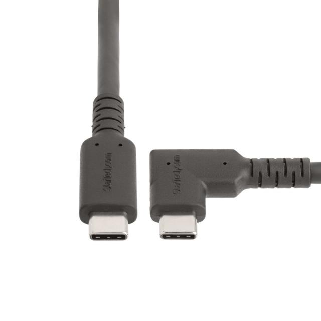 StarTech.com - Cable USB-C de 1m - Acodado - USB 10 Gbps - Entrega de Alimentación de 100W (5A) - Modo Alt. de DP 8K 60 Hz / 4K