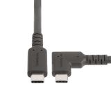 StarTech.com - Cable USB-C de 1m - Acodado - USB 10 Gbps - Entrega de Alimentación de 100W (5A) - Modo Alt. de DP 8K 60 Hz / 4K