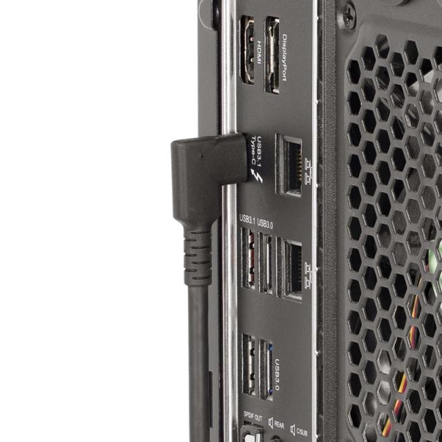StarTech.com - Cable USB-C de 1m - Acodado - USB 10 Gbps - Entrega de Alimentación de 100W (5A) - Modo Alt. de DP 8K 60 Hz / 4K