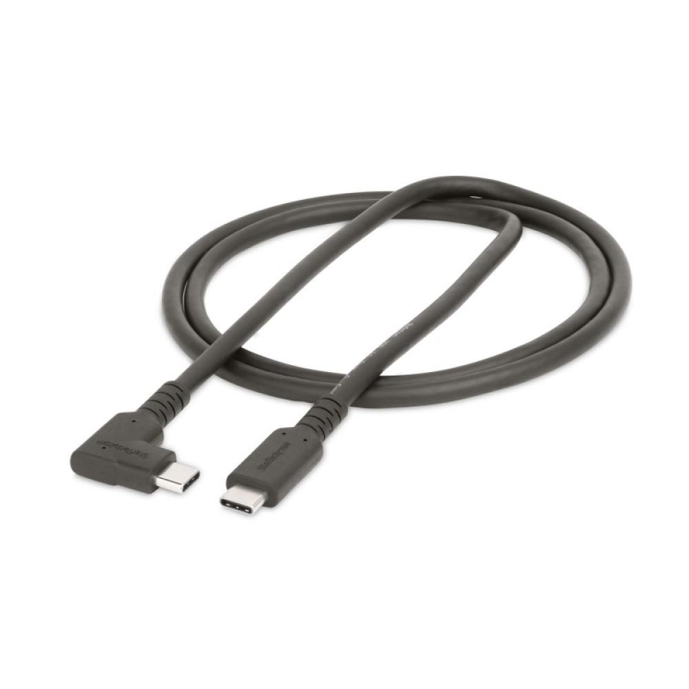 StarTech.com - Cable USB-C de 1m - Acodado - USB 10 Gbps - Entrega de Alimentación de 100W (5A) - Modo Alt. de DP 8K 60 Hz / 4K