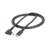 StarTech.com - Cable USB-C de 1m - Acodado - USB 10 Gbps - Entrega de Alimentación de 100W (5A) - Modo Alt. de DP 8K 60 Hz / 4K