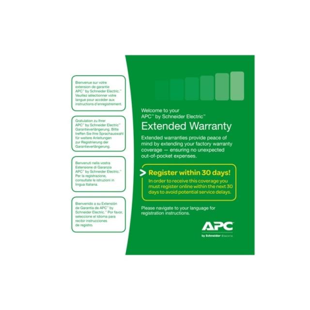 APC - WEXTWAR1YR-SE-03 extensión de la garantía 1 licencia(s) 1 año(s)