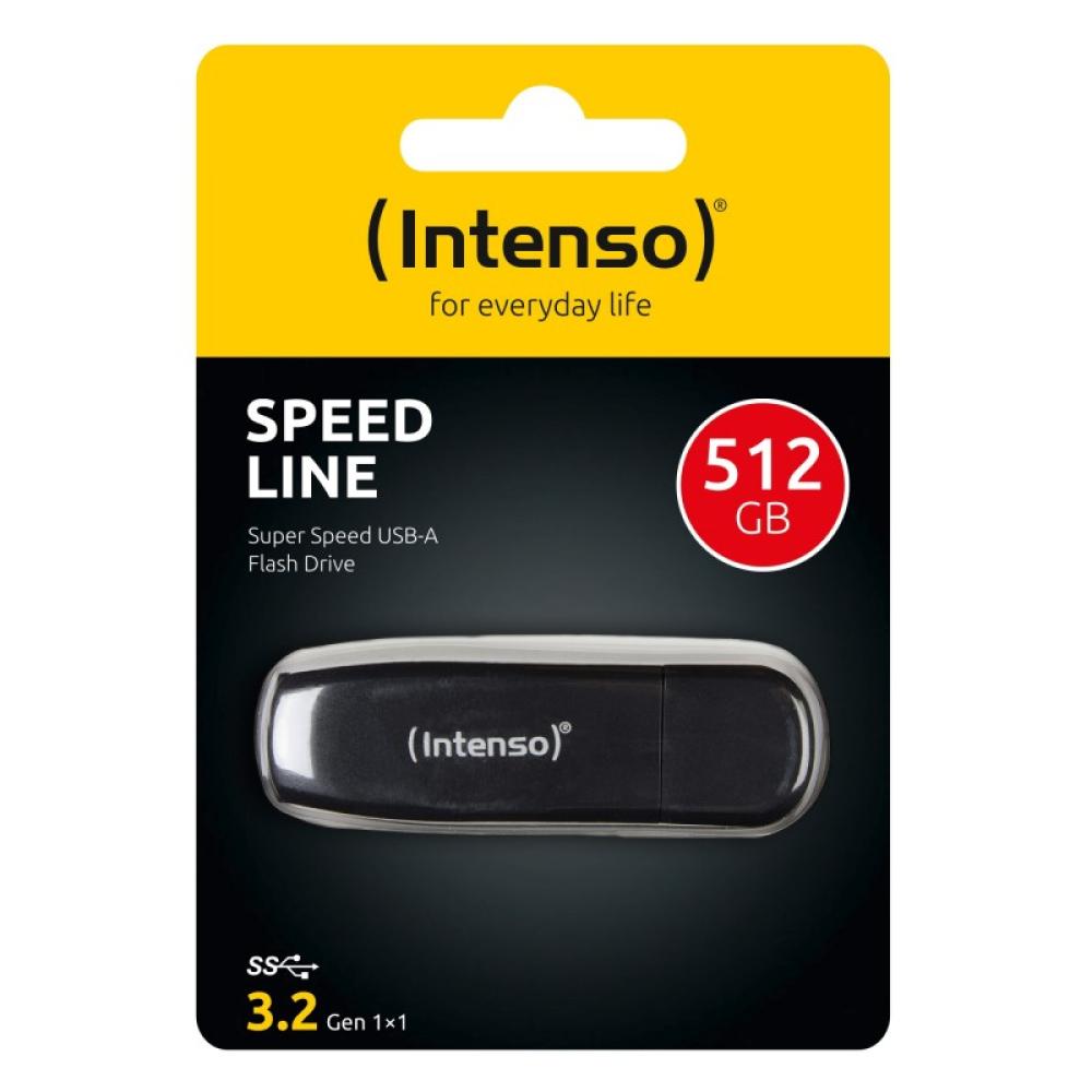 Intenso - Speed Line unidad flash USB 512 GB USB tipo A 3.2 Gen 1 (3.1 Gen 1) Negro