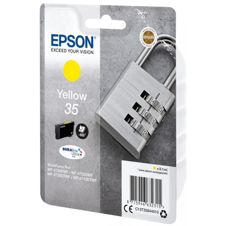 Epson - Padlock Singlepack Yellow 35 DURABrite Ultra Ink