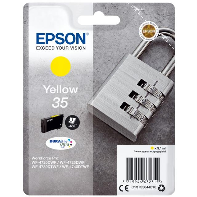 Epson - Padlock Singlepack Yellow 35 DURABrite Ultra Ink