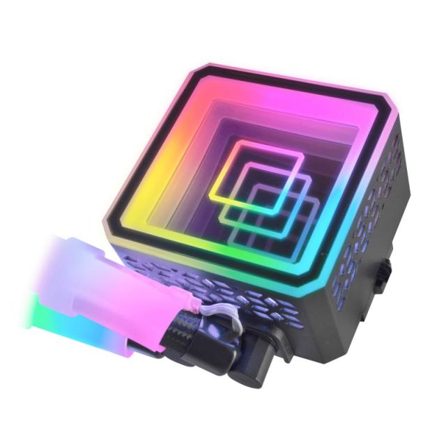 Mars Gaming - ML-ULTRA240 Negro, Refrigeración Líquida CPU, TDP 500W, Espejo Infinito, 2 Ventiladores Silenciosos FDB ARGB, Tubo