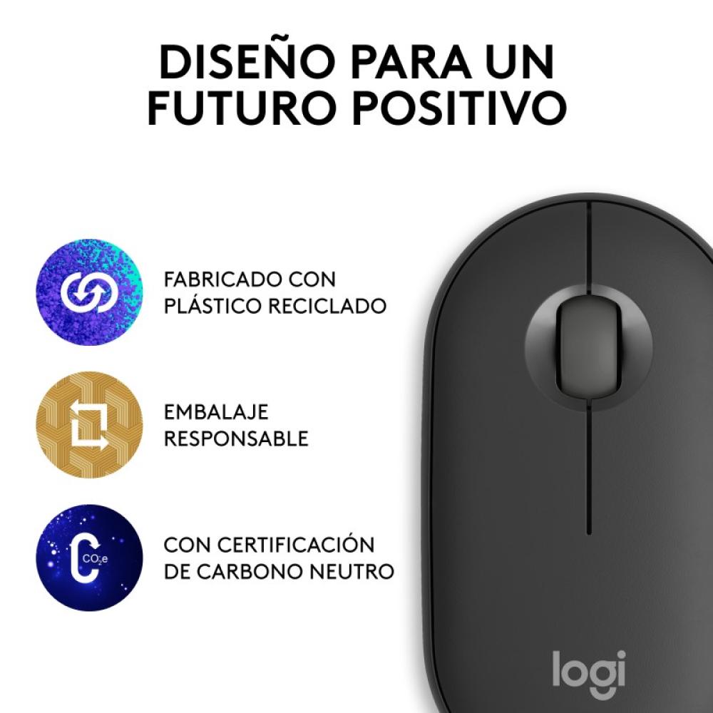 Logitech - 910-007015 ratón Viajes Ambidextro RF Wireless + Bluetooth Óptico 4000 DPI