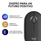 Logitech - 910-007015 ratón Viajes Ambidextro RF Wireless + Bluetooth Óptico 4000 DPI