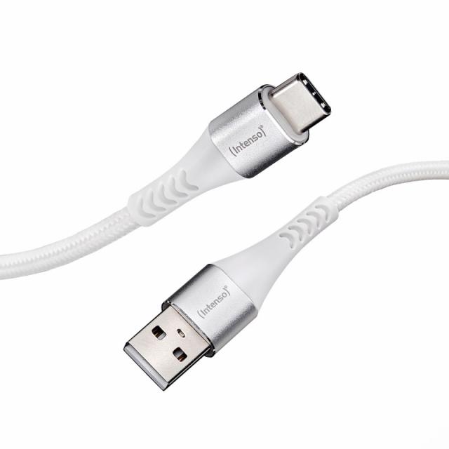 Intenso - Cable de carga/datos USB-C A315C, 1,5 m, carga rápida hasta 60 vatios, blanco