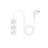 Nanocable - Regleta de Enchufes con 3 Tomas, 1.4 m, Blanco