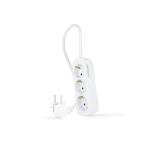 Nanocable - Regleta de Enchufes con 3 Tomas, 1.4 m, Blanco
