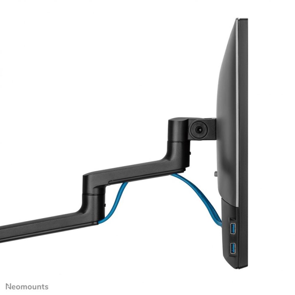 Neomounts - DS20-425BL2 Brazo de monitor con soporte para portátil 17-27" - ahorro de espacio