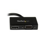 StarTech.com - Adaptador Mini DP de Audio/Vídeo para Viajes - Conversor Mini DisplayPort a HDMI o VGA - 1920x1200 1080p