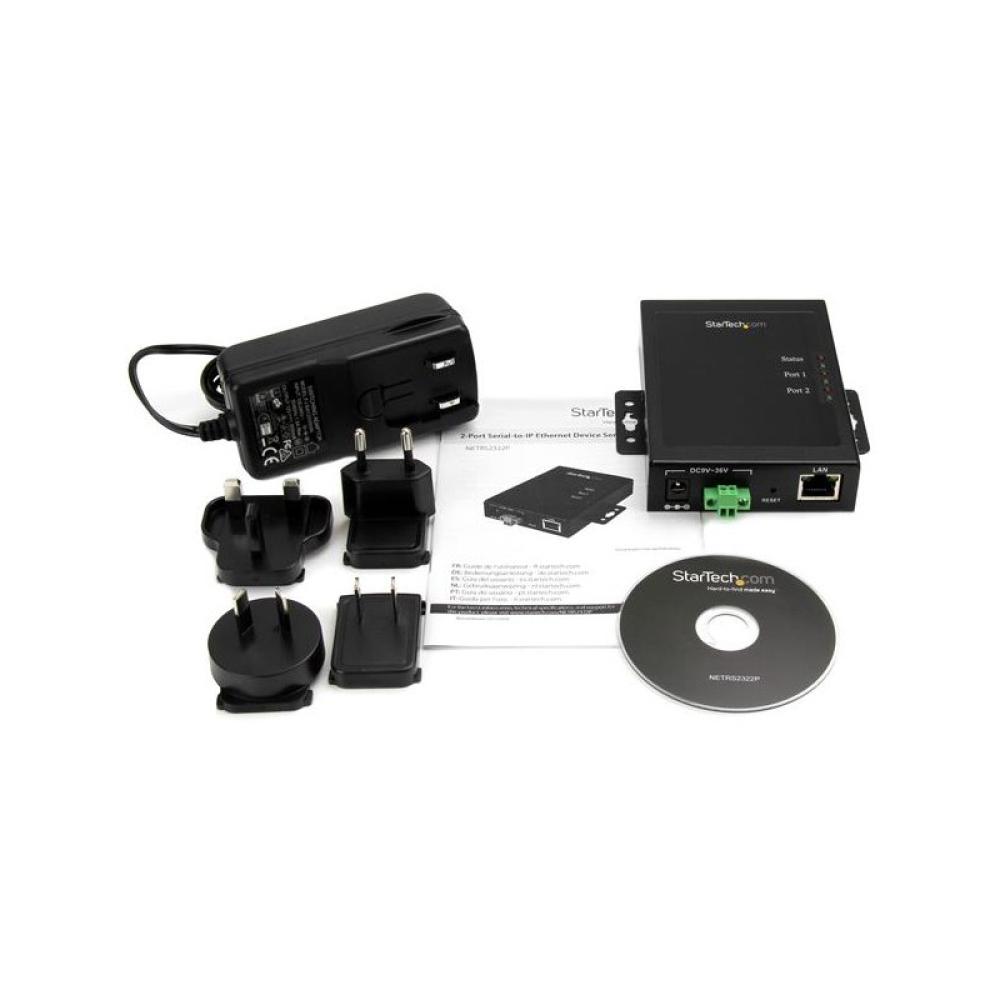StarTech.com - Servidor de Dispositivos Serie a IP de 2 Puertos RS232 - De Metal