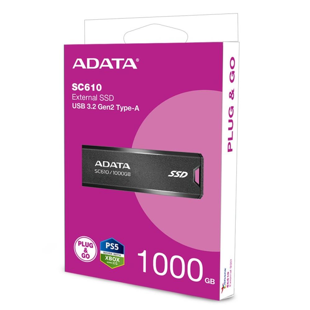 ADATA - SC610 1 TB USB tipo A 3.2 Gen 2 (3.1 Gen 2) Negro