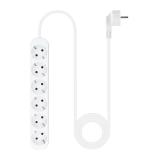Nanocable - Regleta de Enchufes con 6 Tomas, 1.4 m, Blanco