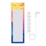 Nanocable - Regleta de Enchufes con 6 Tomas, 1.4 m, Blanco