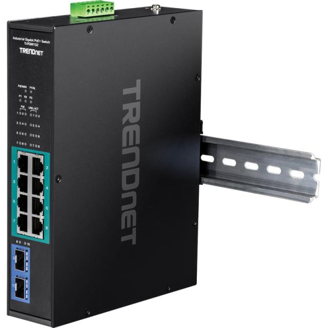Trendnet - TI-PGM102 switch Gigabit Ethernet (10/100/1000) Energía sobre Ethernet (PoE) Negro
