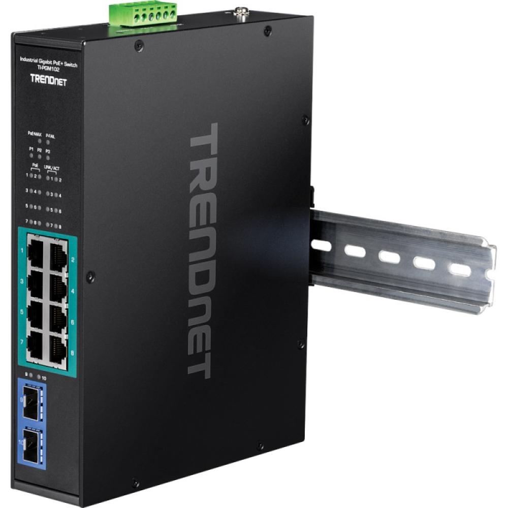 Trendnet - TI-PGM102 switch Gigabit Ethernet (10/100/1000) Energía sobre Ethernet (PoE) Negro