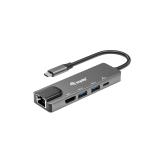 Equip - Adaptador multifunción USB-C 5 en 1, HDMI , Gigabit LAN, USB 3.2 GEN1, 100W USB PD