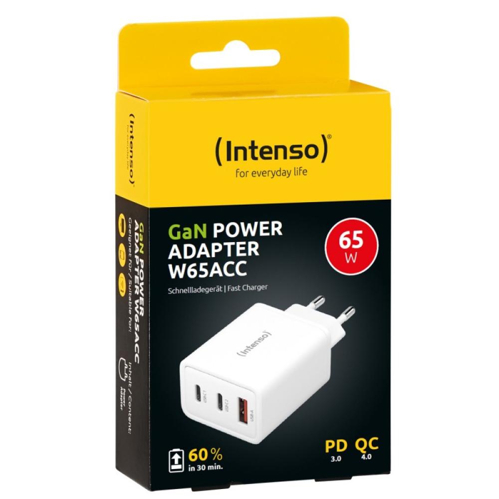 Intenso - POWER ADAPTER 1XUSB-A/2XUSB-C/7806512 Universal Blanco Corriente alterna Carga rápida Interior