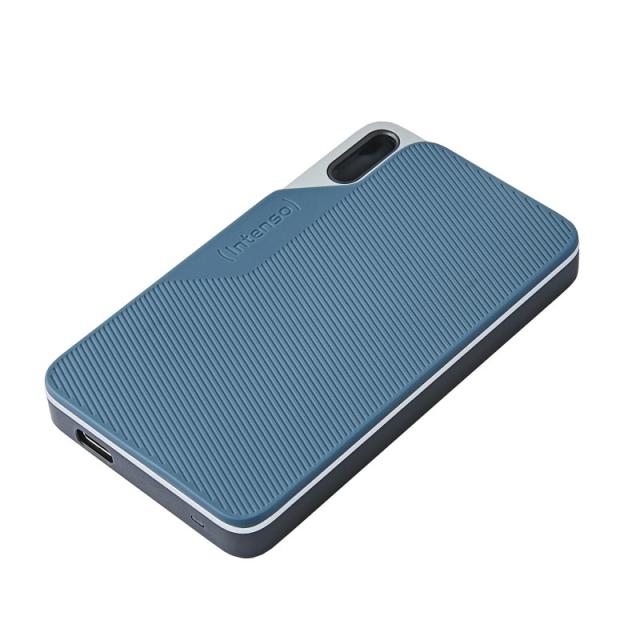 Intenso - Lesen/Schreiben bis zu 500 MB/s/500GB USB Tipo C 3.2 Gen 1 (3.1 Gen 1) Azul, Gris